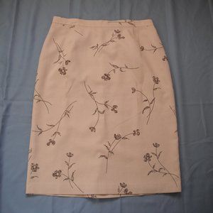 Haggar Skirt Size 16 Women's Ladies Below Knee Length Rayon/Polyester Biege
